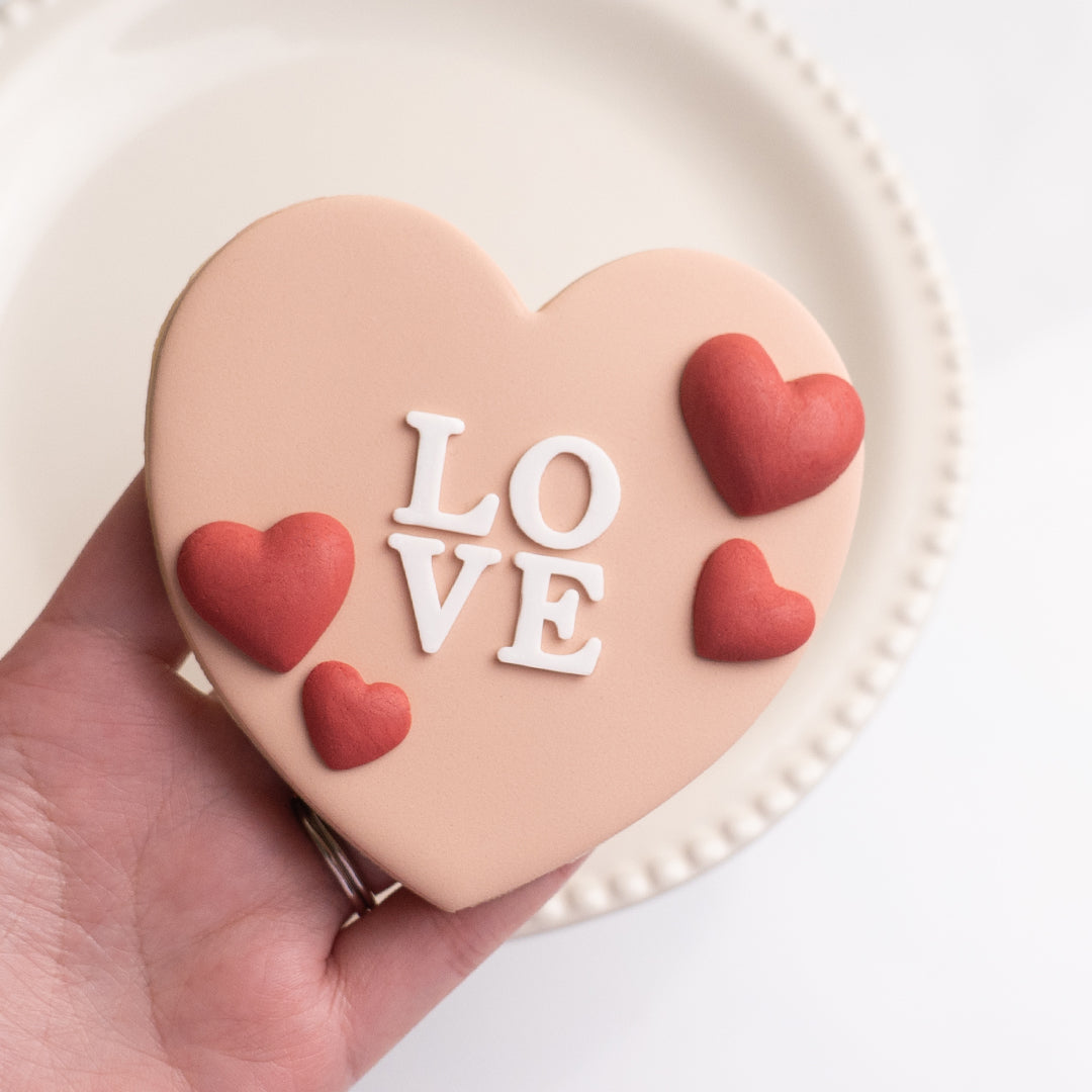 LOVE cookie cake stamp