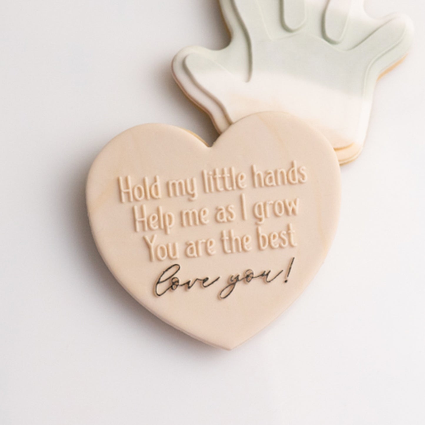 Handprint stamp with matching cutter