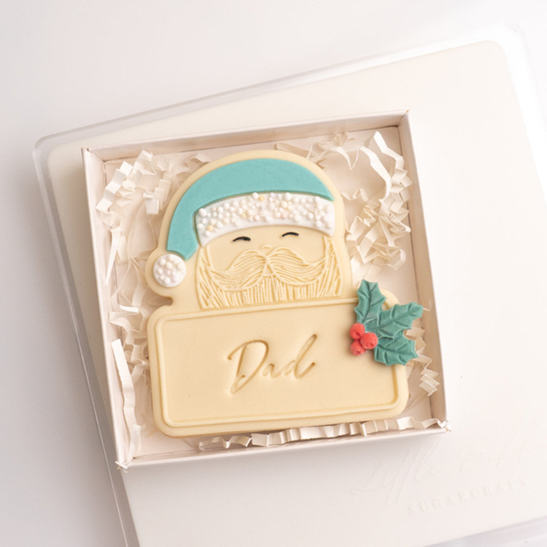 Santa plaque 2023 stamp with matching cutter