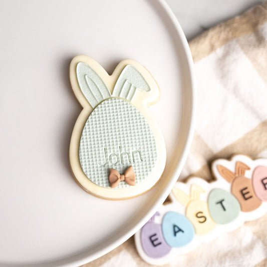 Egg with bunny ears stamp with matching cutter