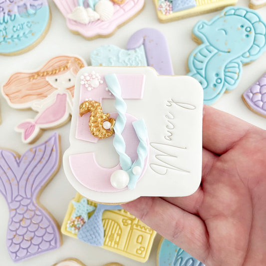 Customisable number stamp with matching cutter (Available as individuals or full set)