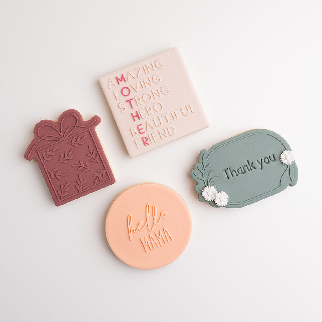 Botanical vase stamp