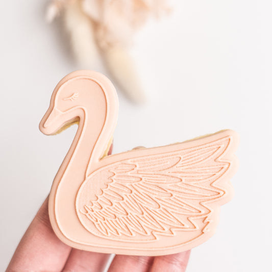 Swan stamp with matching cutter