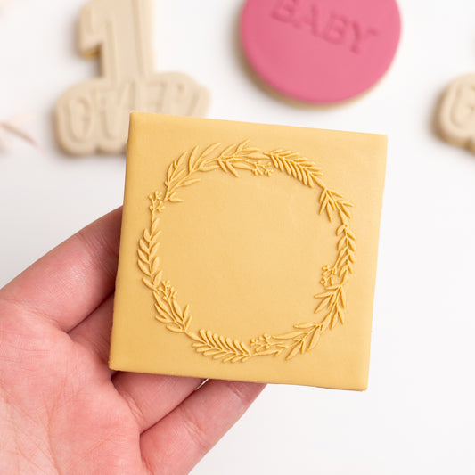 Wreath generic/with Cross stamp