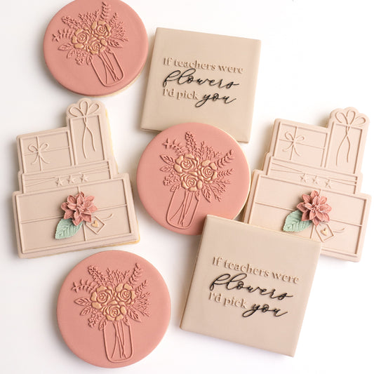 Flowers in mason jar stamp