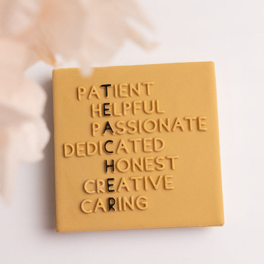 Teacher crossword stamp