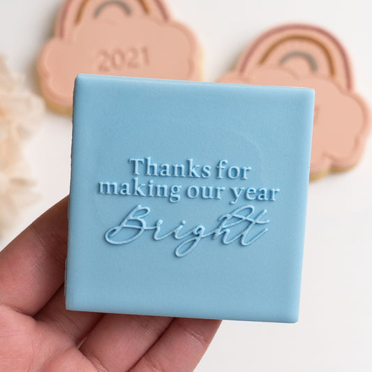 Thanks for making our year bright stamp