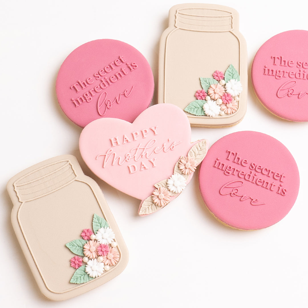 Mason jar stamp with matching cutter