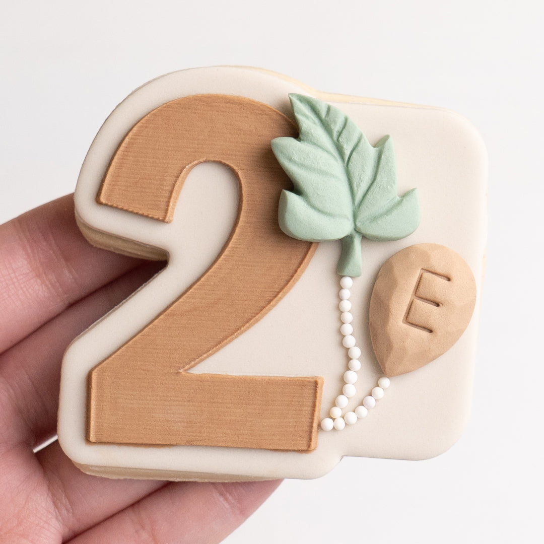 Customisable number stamp with matching cutter (Available as individuals or full set)
