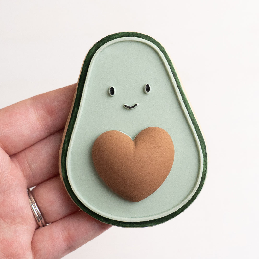 Avocado stamp with matching cutter
