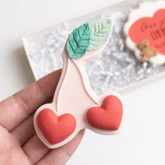Cherry stamp with matching cutter