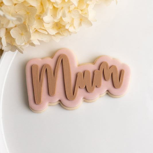Mum stamp with matching cutter