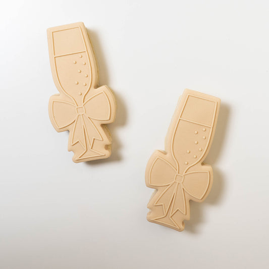 Champagne glass stamp with matching cutter