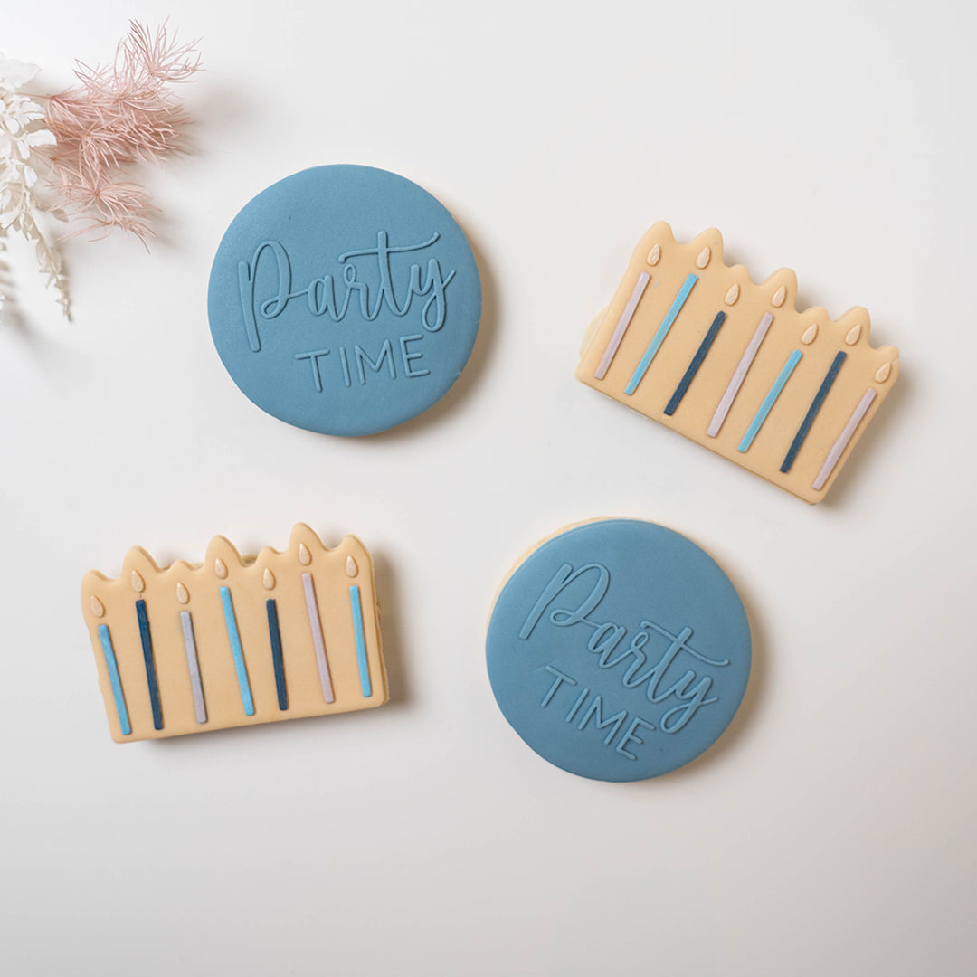 Candles stamp with matching cutter