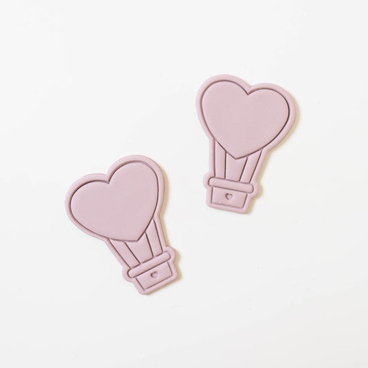 Heart hot air balloon impression stamp with matching cutter