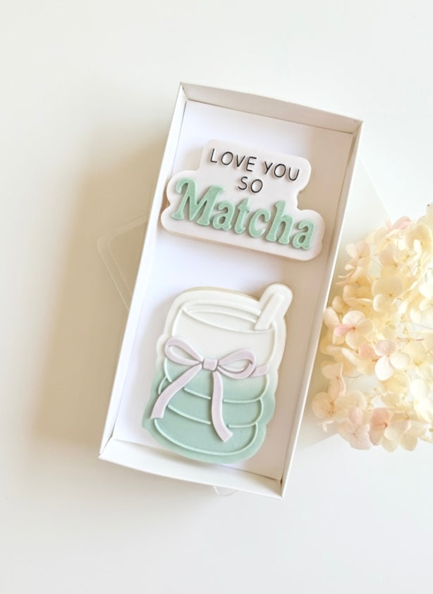 Love you so Matcha bundle stamp with matching cutter