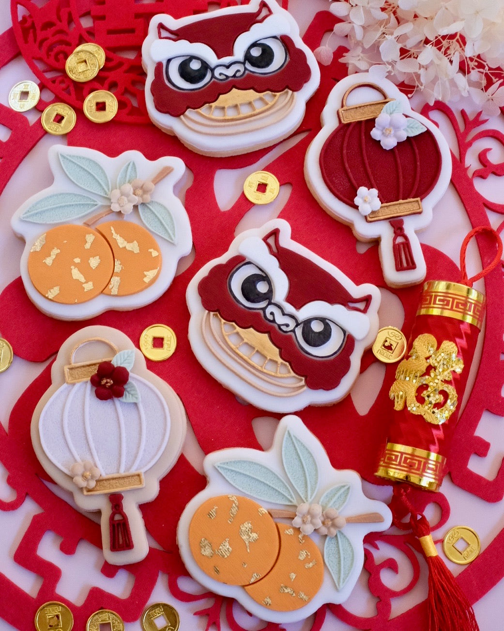 Tangerines stamp with matching cutter