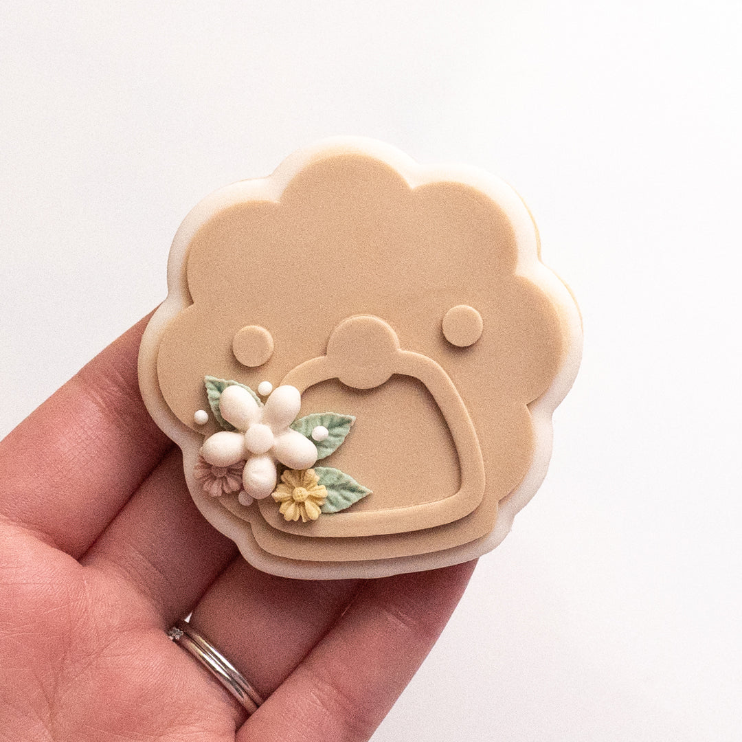 Pacifier stamp with matching cutter