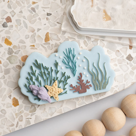 Coral reef stamp with matching cutter