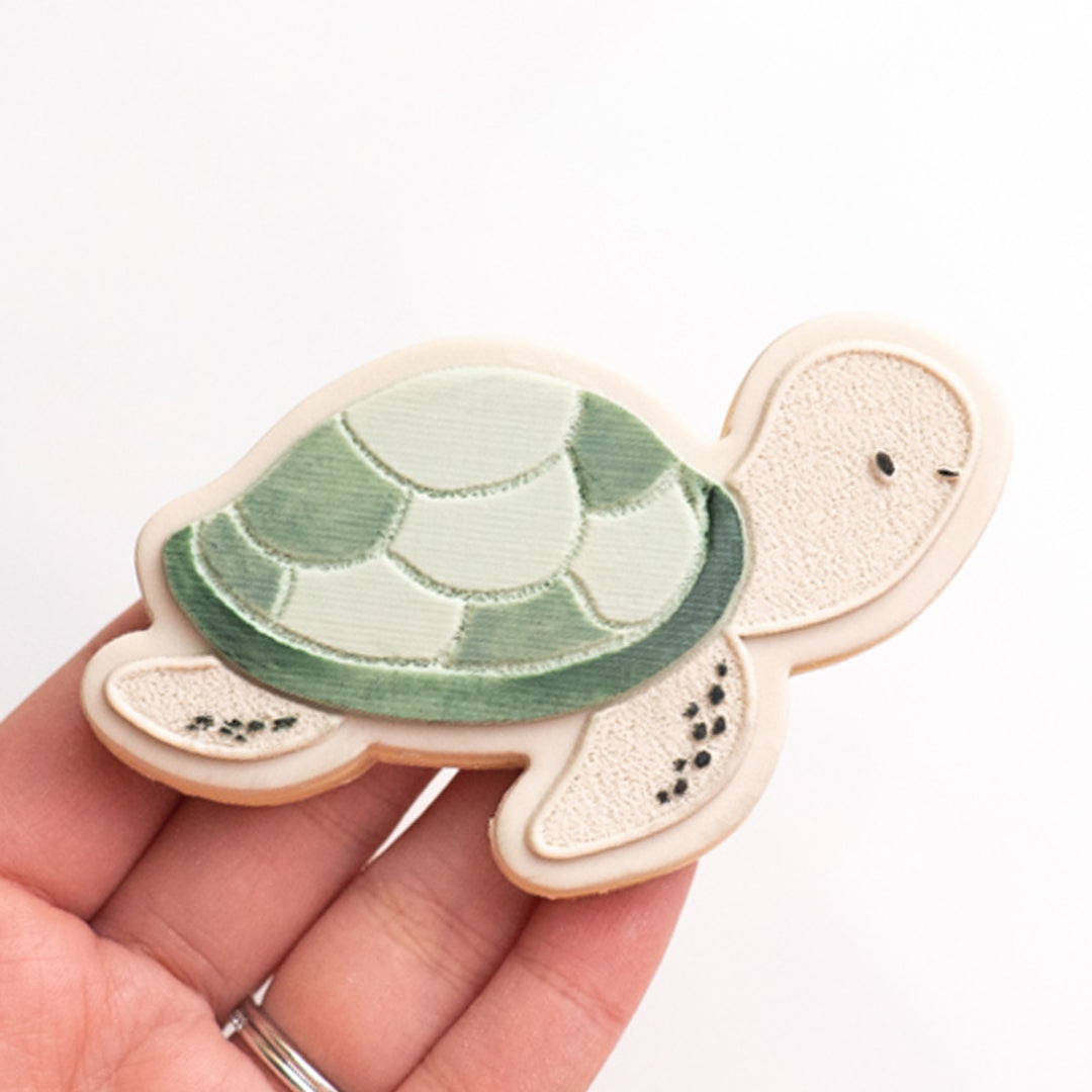 Turtle stamp with matching cutter