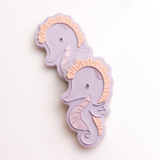 Seahorse stamp with matching cutter