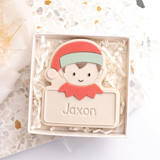 Elf plaque 2023 stamp with matching cutter
