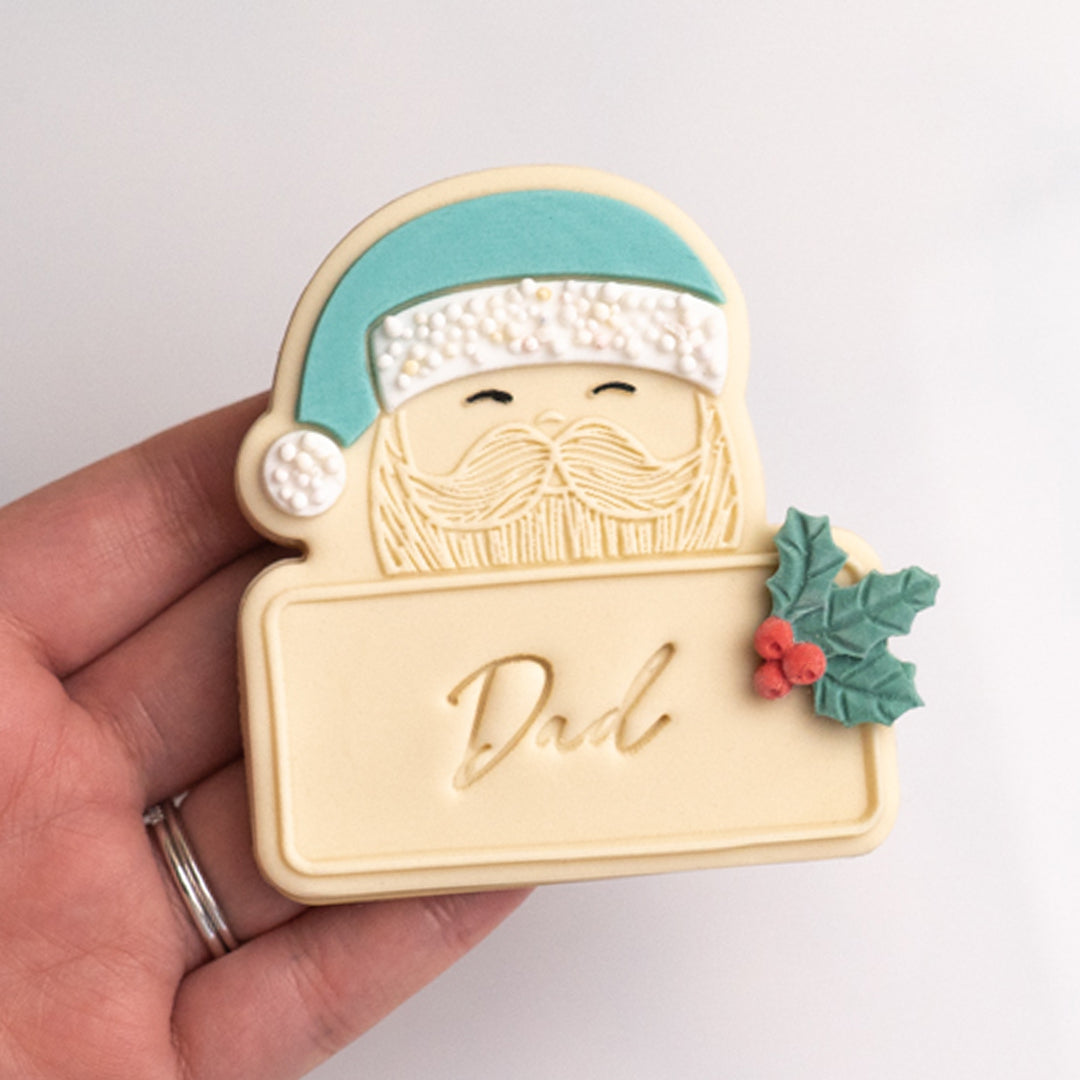 Santa plaque 2023 stamp with matching cutter