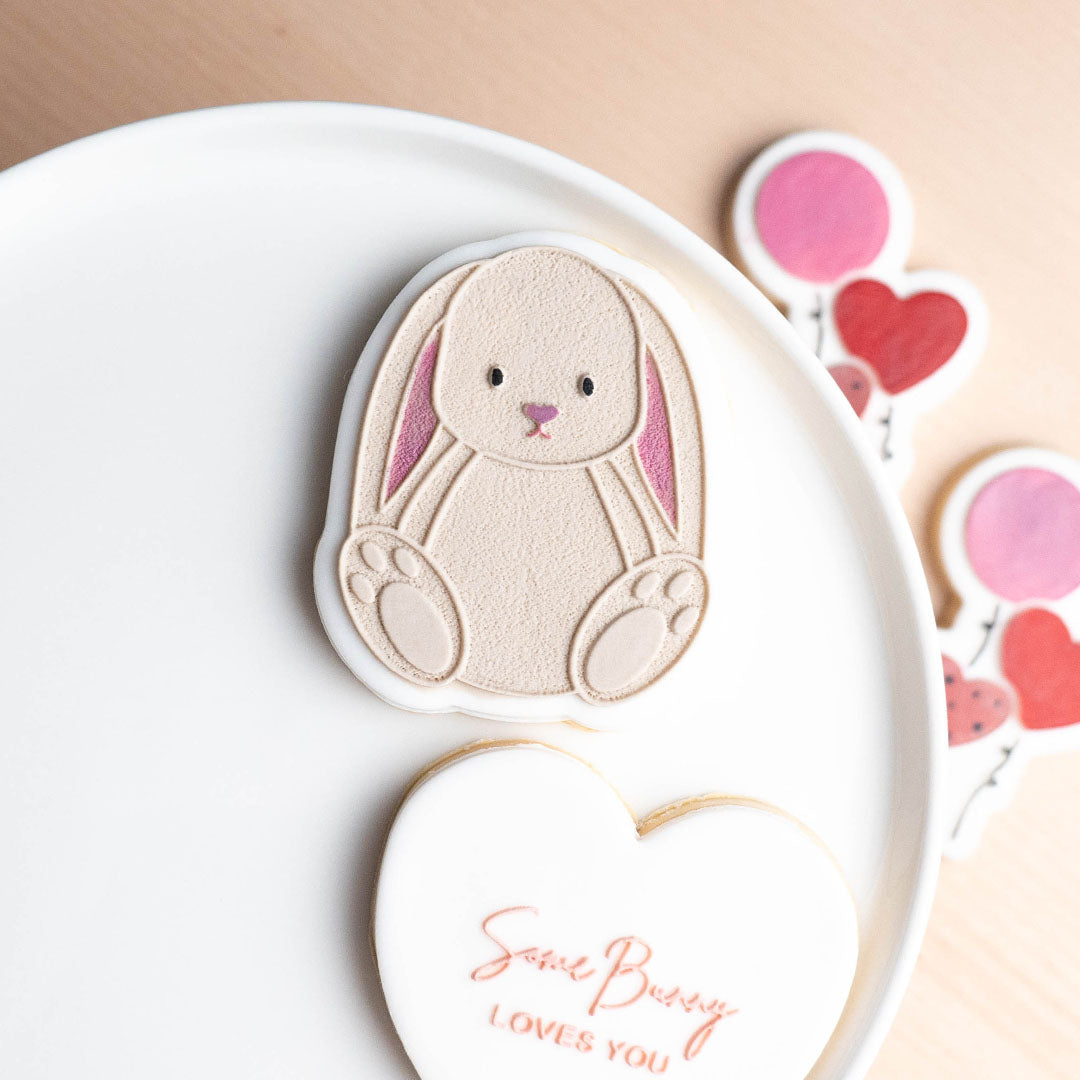 Christmas Rabbit Stamp Snuggle bunny stamp with matching cutter (BONUS) – Pressed Recipe