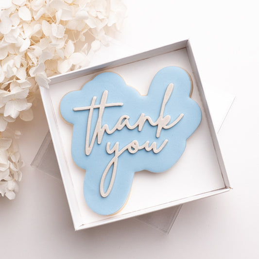 Thank you stamp with matching cutter