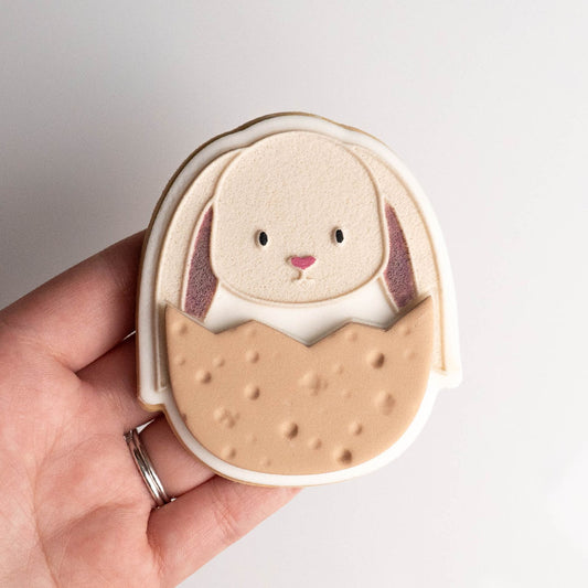 Floppy eared bunny stamp with matching cutter