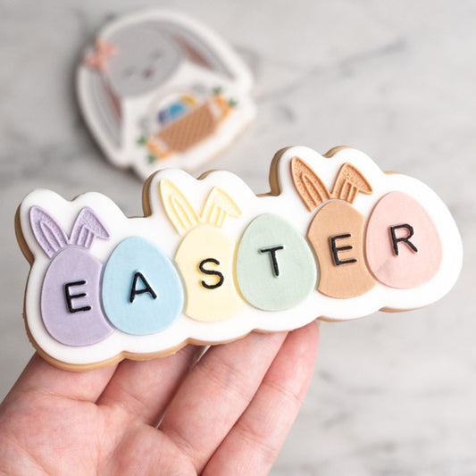 Easter eggs stamp with matching cutter