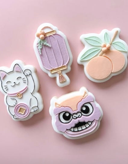 Tangerines stamp with matching cutter