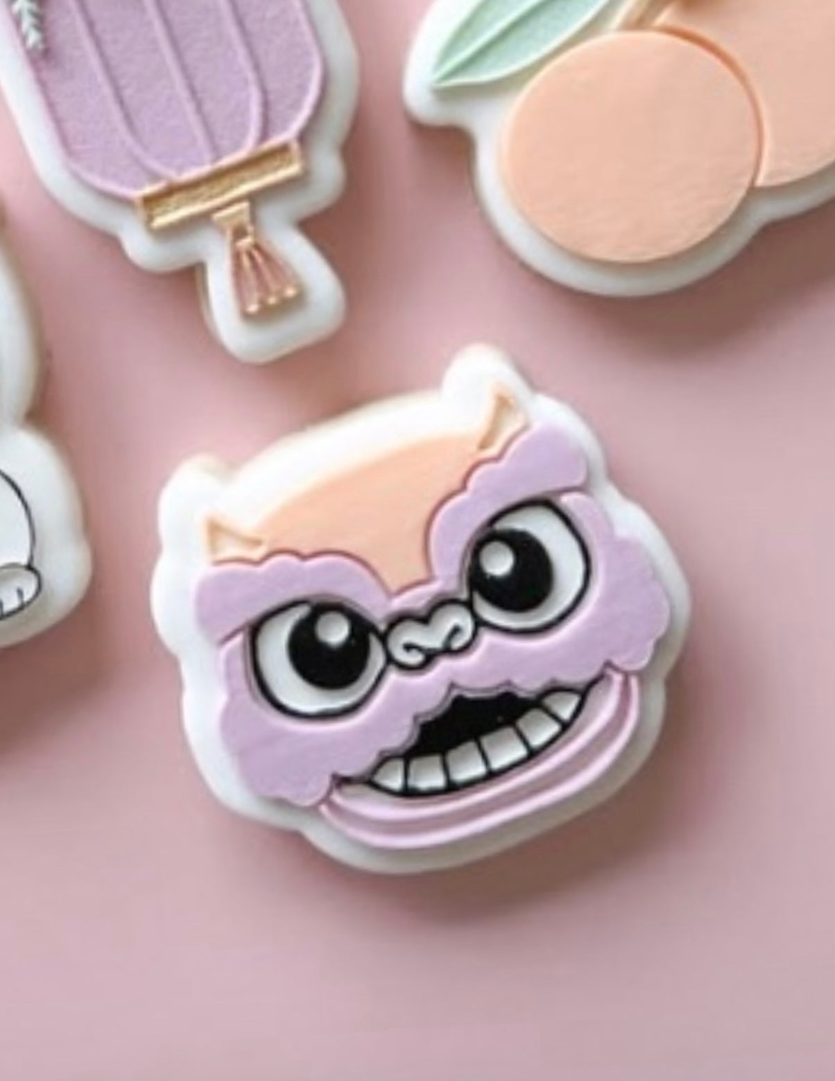 Dancing lion stamp with matching cutter