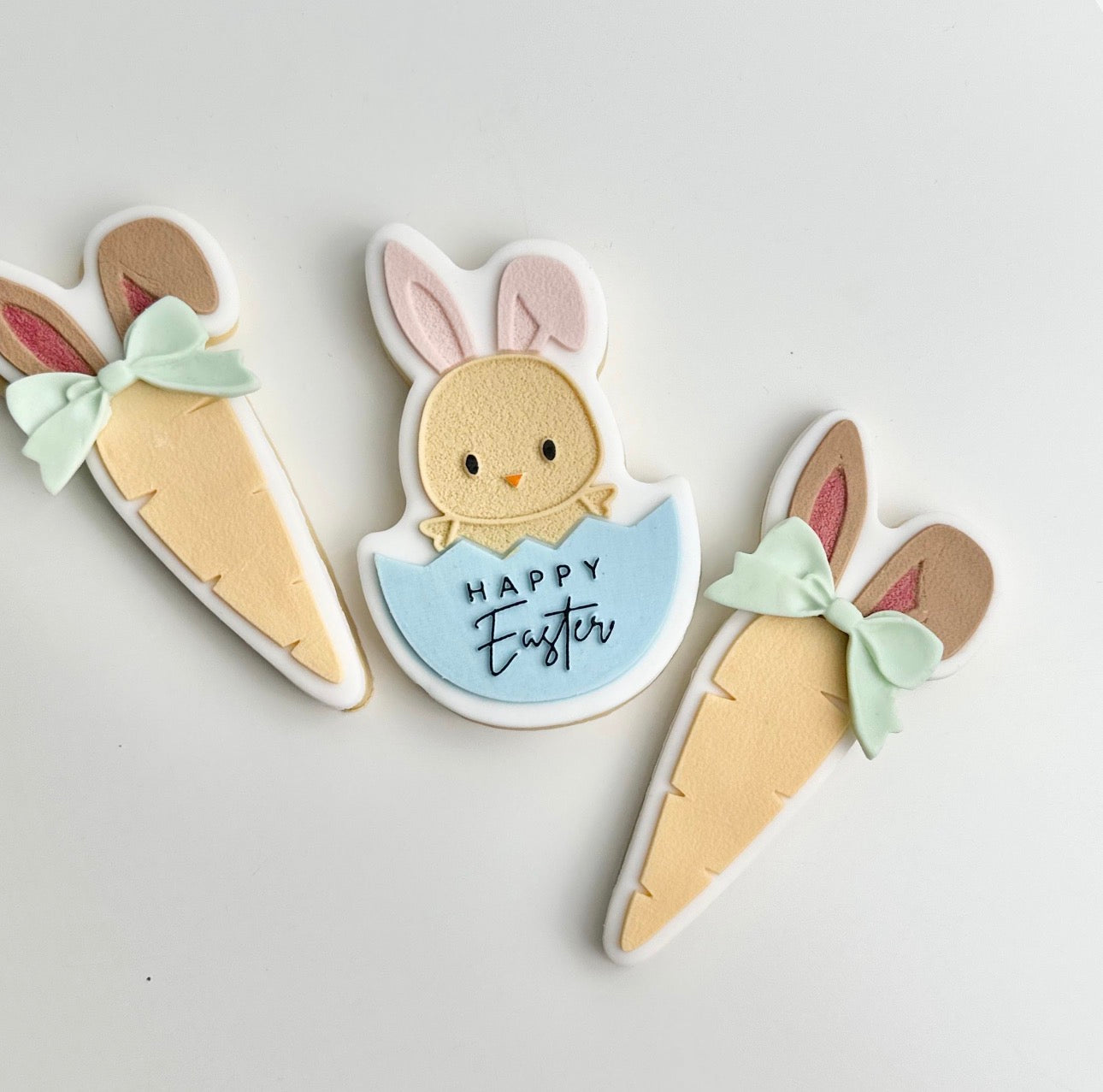 Carrot with bunny ears stamp with matching cutter