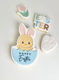 Sweet chick 2026 stamp with matching cutter (HAPPY Easter text)