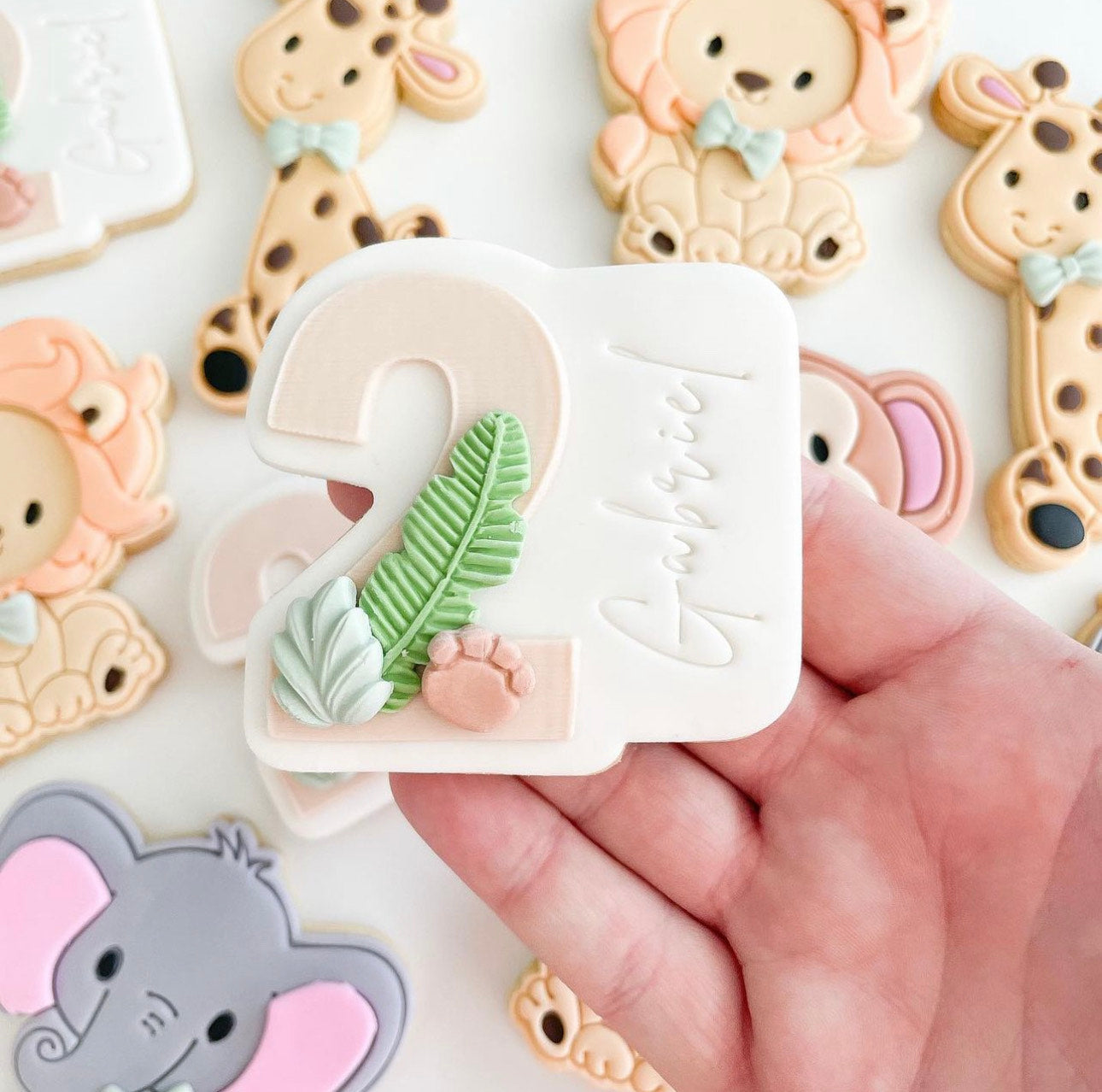 Customisable number stamp with matching cutter (Available as individuals or full set)