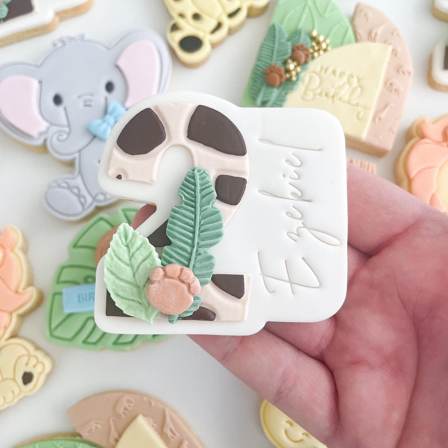 Customisable number stamp with matching cutter (Available as individuals or full set)