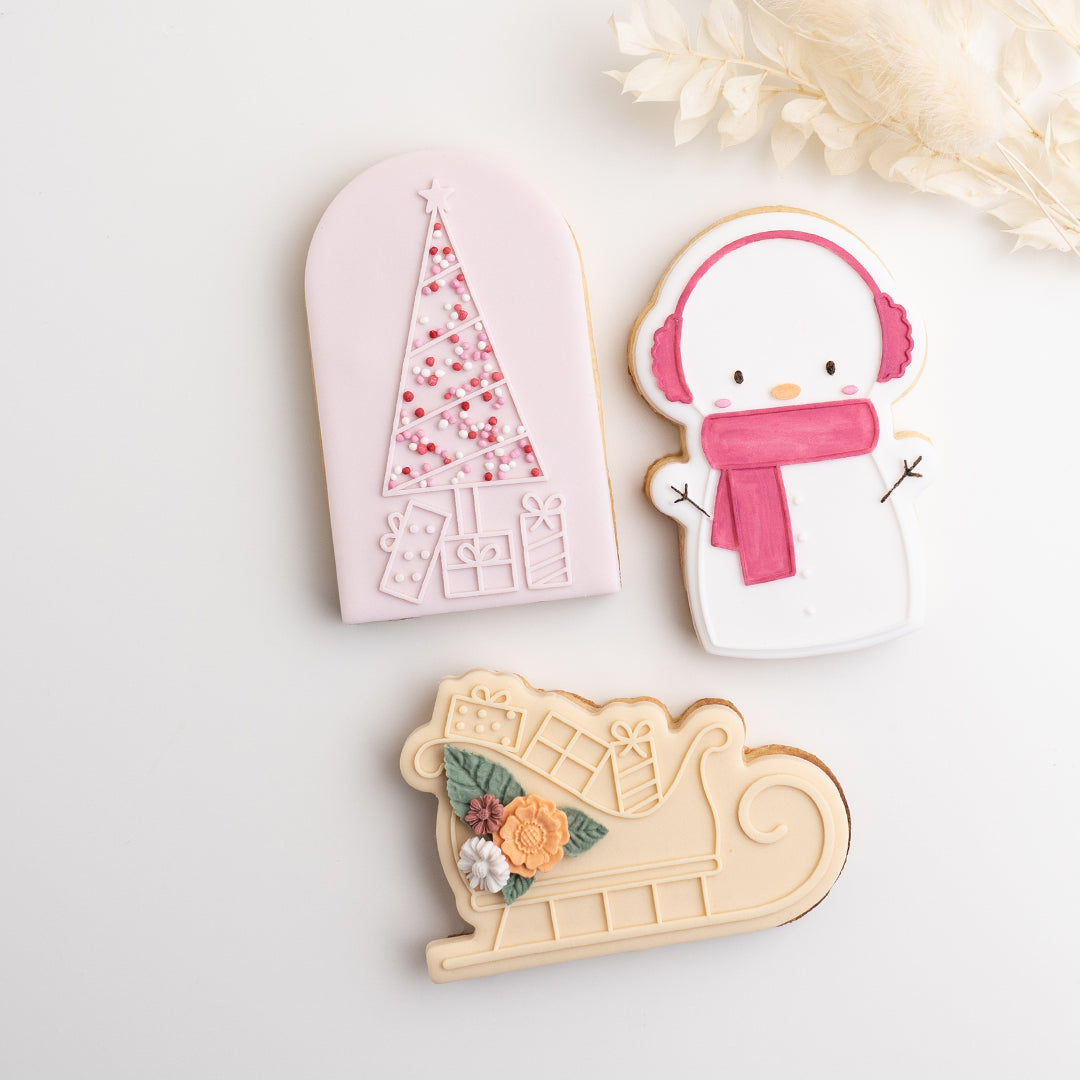 Sleigh stamp with matching cutter