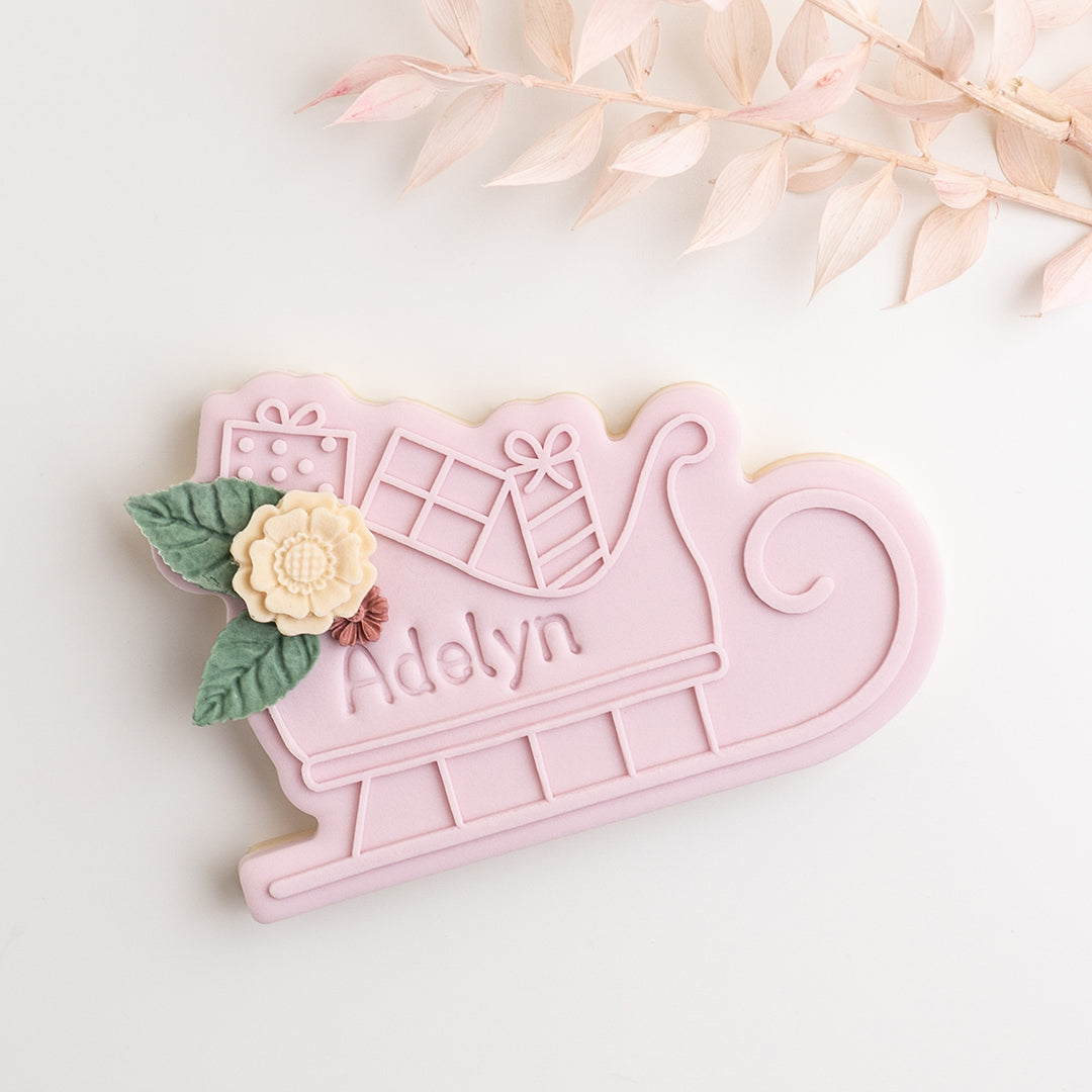 Sleigh stamp with matching cutter