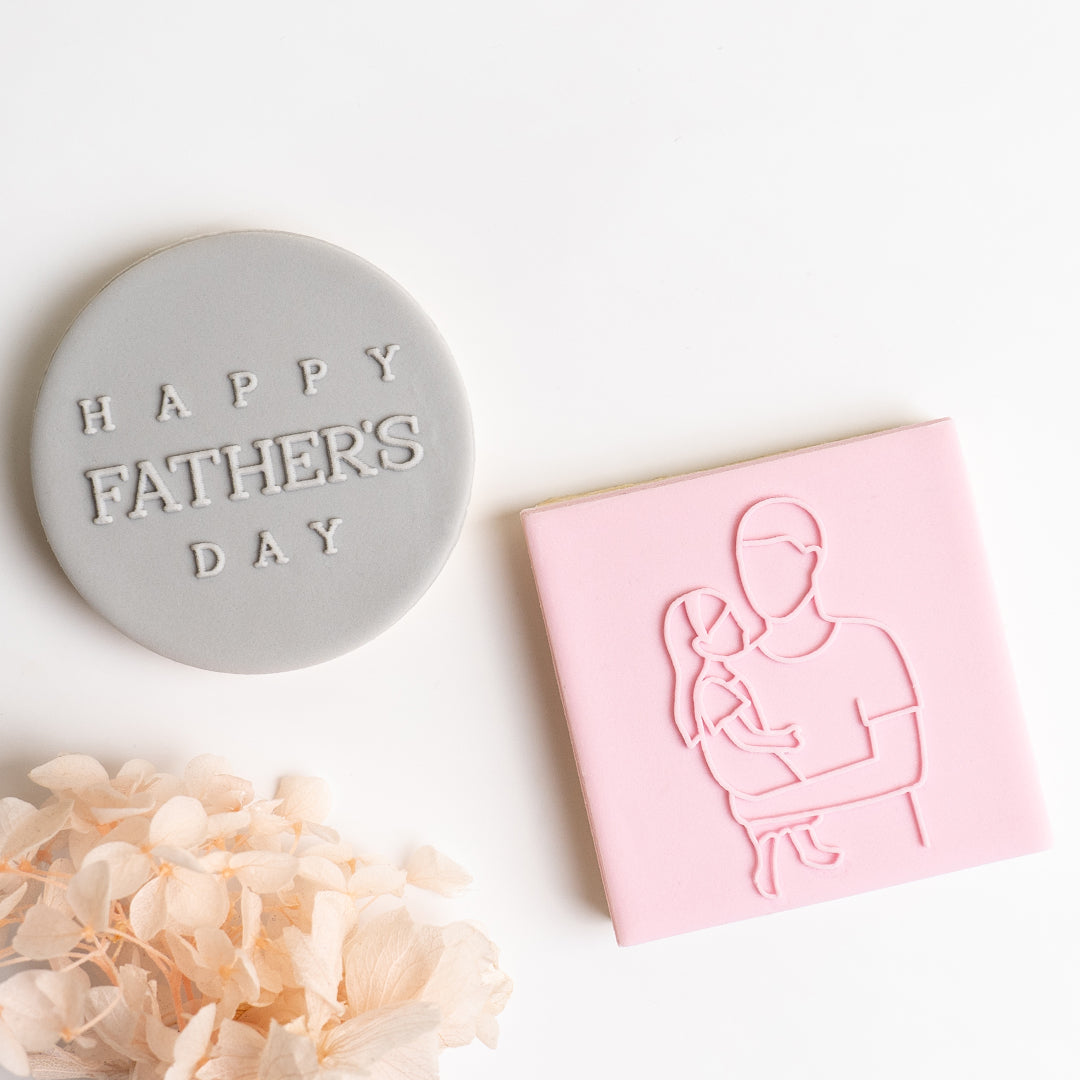 Father and daughter stamp