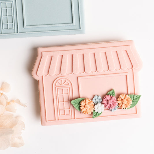 Flowers/Toys store stamp with matching cutter