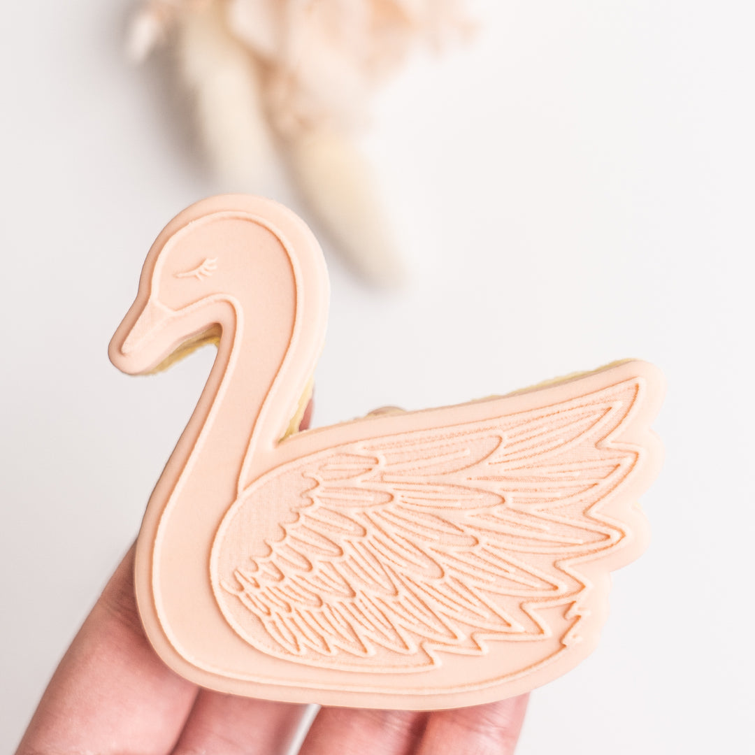 Swan stamp with matching cutter