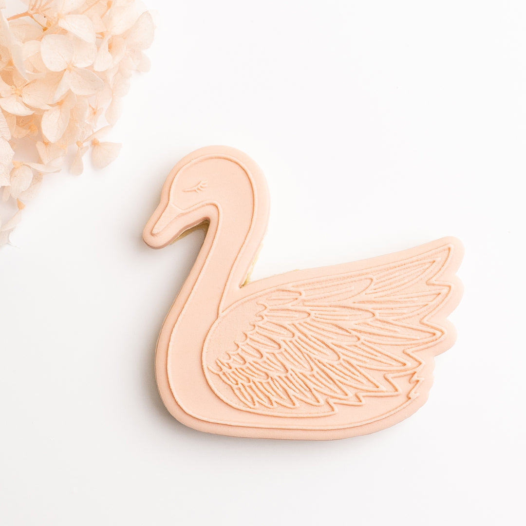 Swan stamp with matching cutter