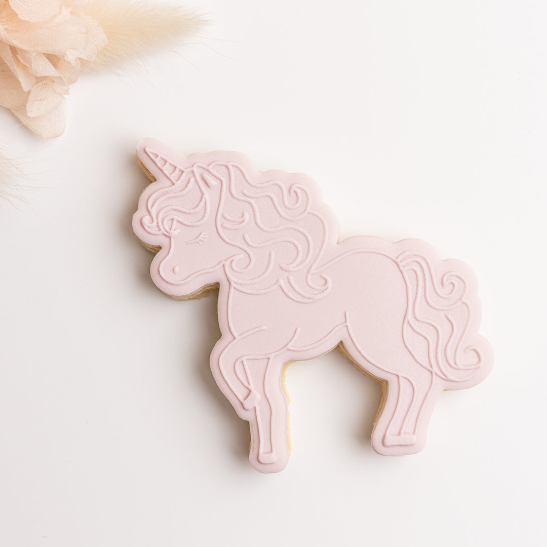 Unicorn stamp with matching cutter