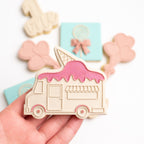 Ice cream truck stamp with matching cutter
