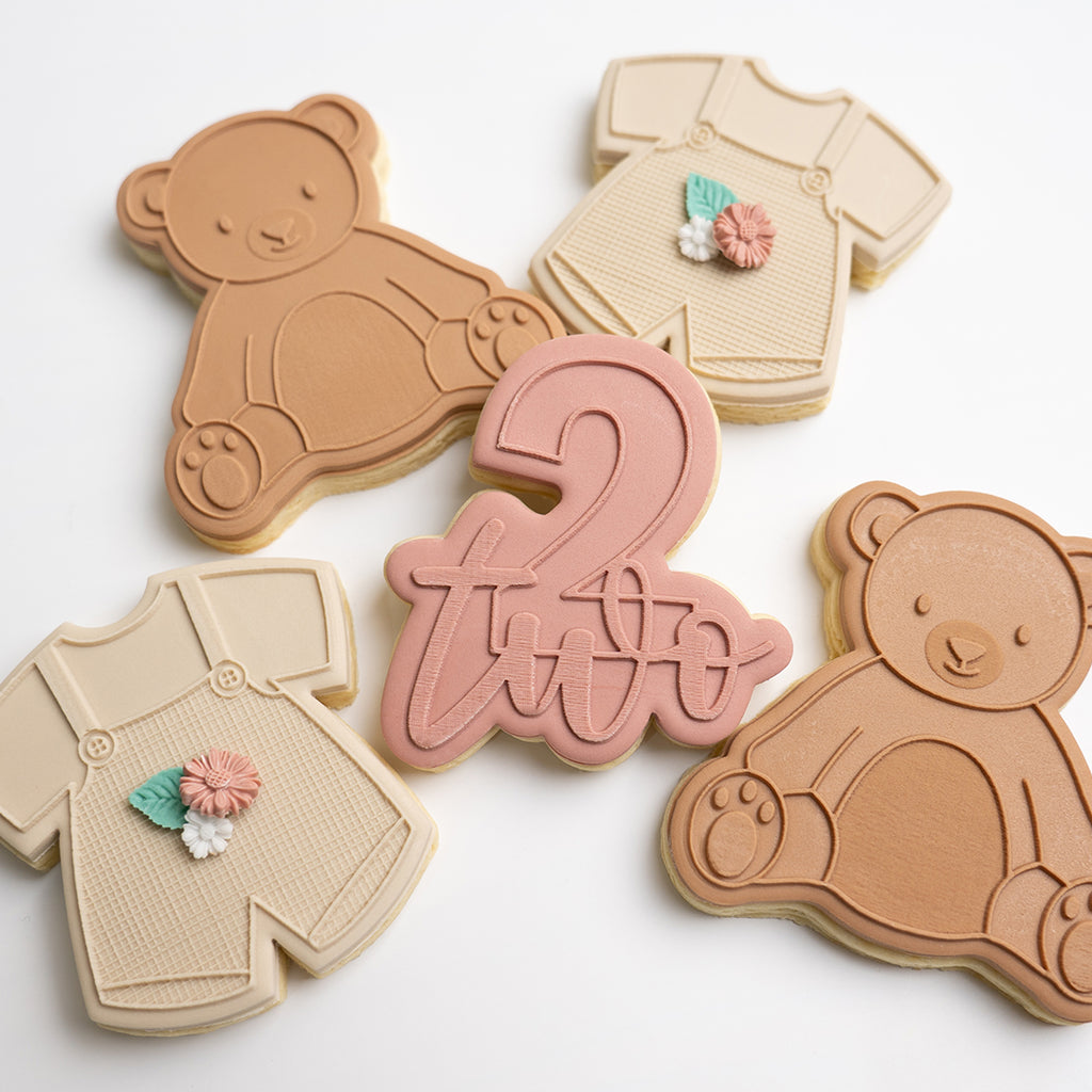 Baby overalls stamp with matching cutter