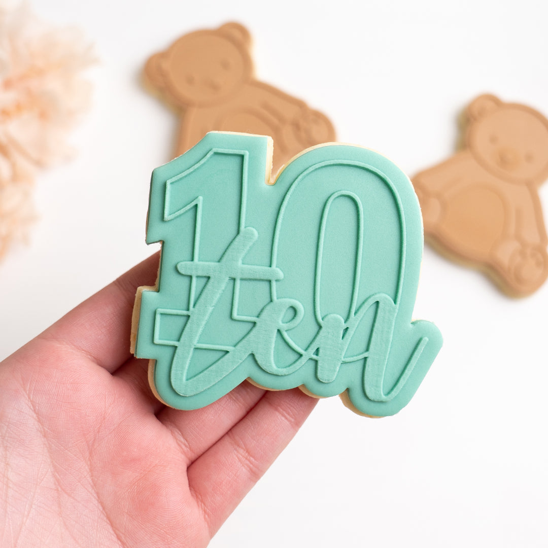 Number stamp with matching cutter (Available as individuals or full set)