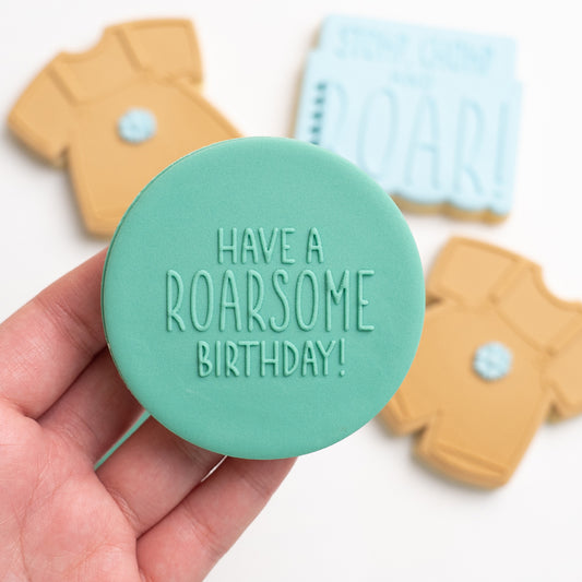 Have a roarsome birthday! stamp