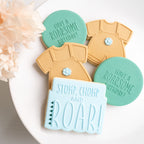 Baby overalls stamp with matching cutter