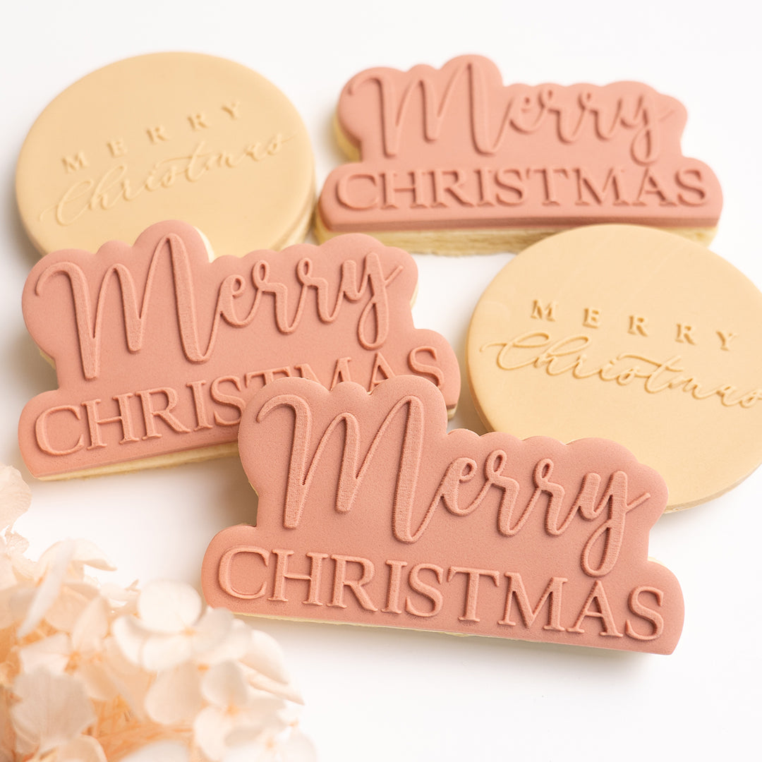 Merry Christmas stamp with matching cutter